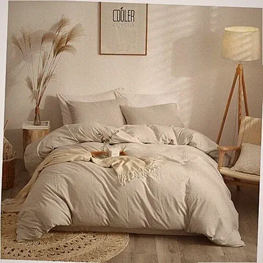 68x90 Inches Bedding Duvet Cover Set for Room Decor Twin XL (68"x90") Wdc-beige