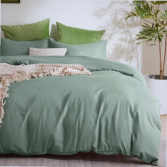 Bedsure Sage Green Duvet Cover Full Size - Soft Brushed Microfiber Duvet Cover