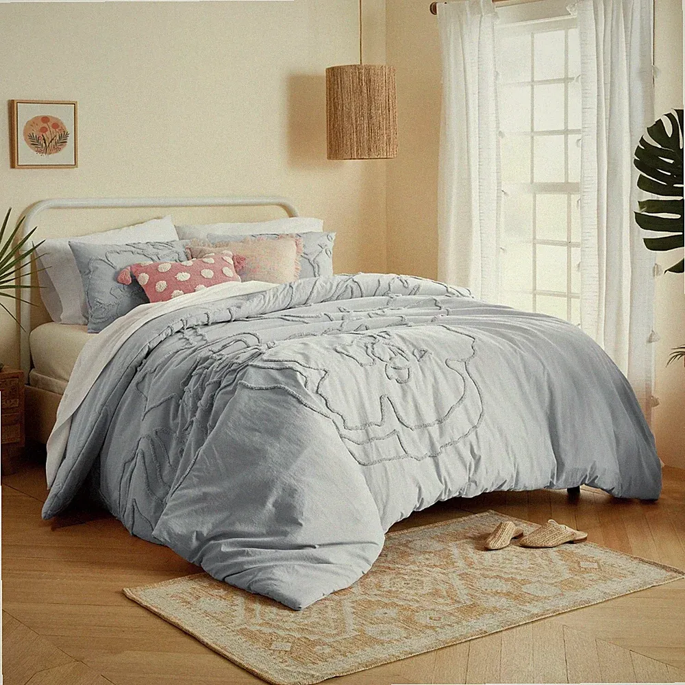 brand new BLUE FOG Wild Sage Corinna TWIN XL Cotton Duvet Cover & Sham for DORM