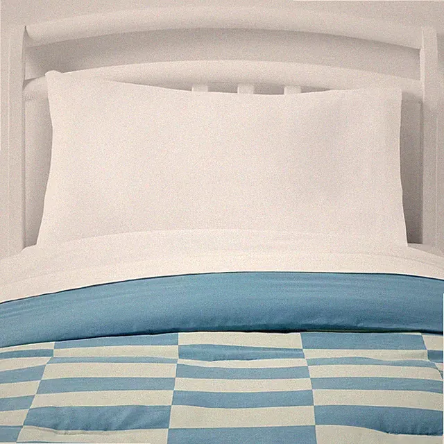 Pillowfort Toddler Kids' Comforter Cotton Shell Year-Round Use Checker