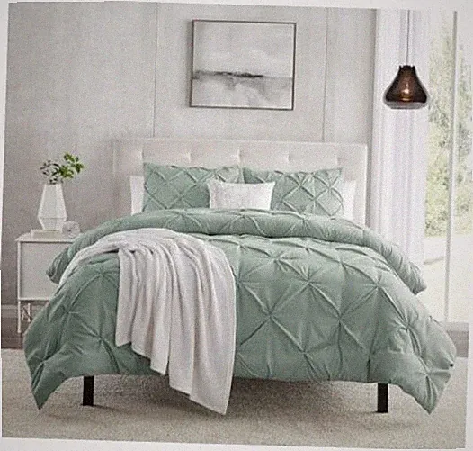 Sage Green Duvet Cover Size - Pintuck Duvet Cover Queen 26 - Sage Green New