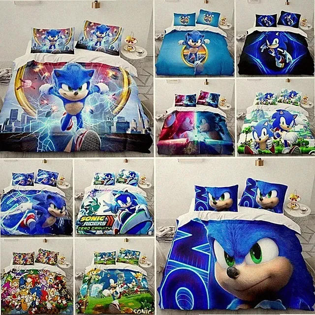 Sonic the Hedgehog Bedding Set – Double, Queen, King Bedding Set For Fan HP99200