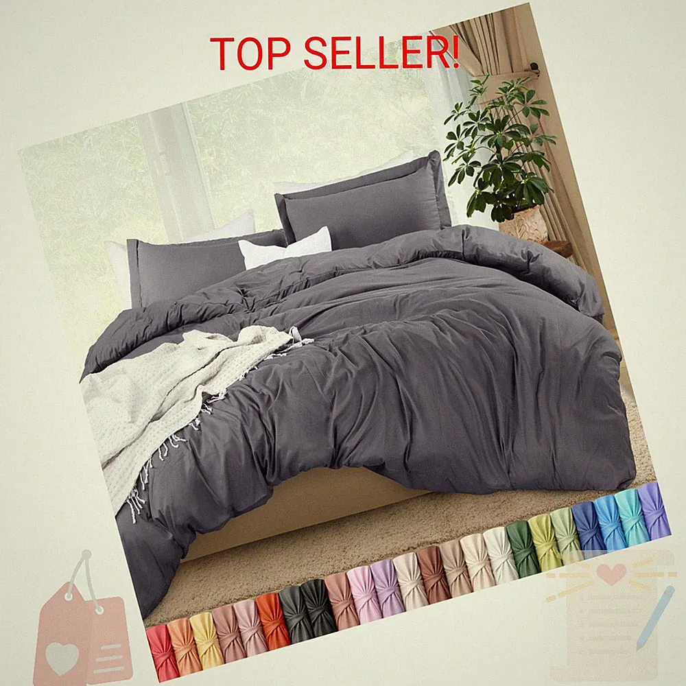 Utopia Bedding Duvet Cover Queen Size - 3 Piece with Zipper Closure - 1 Comforte